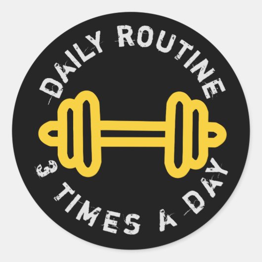 Sticker Rond routine quotidienne (Devant)