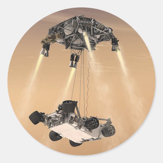 Sticker Rond Rover Mars 2020 (Devant)