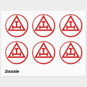 Sticker Rond Royal Arch Masons, PAS EAU (Feuille)