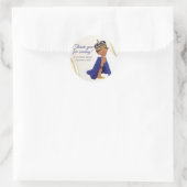 Sticker Rond Royal Blue bébé prince peau moyenne Cupcake Topper (Sac)