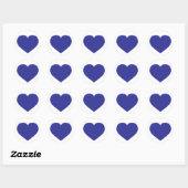 Sticker Rond Royal Blue Heart (Feuille)