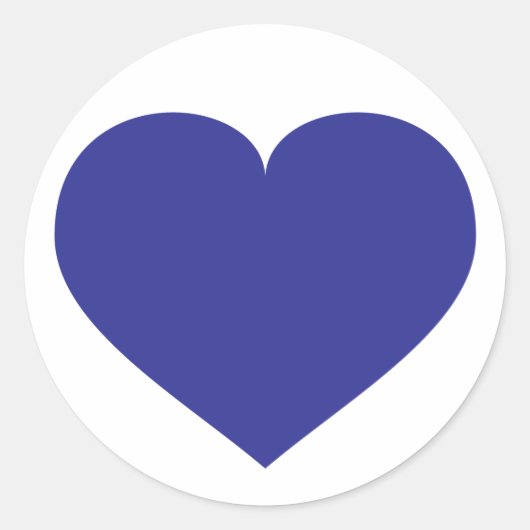 Sticker Rond Royal Blue Heart (Devant)