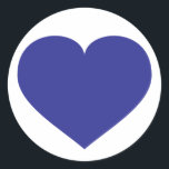Sticker Rond Royal Blue Heart<br><div class="desc">Cet autocollant rond classique présente un coeur bleu roi. Cliquez sur "Personnaliser" pour redimensionner/repositionner l'image cardiaque, modifier la couleur de l'arrière - plan et/ou ajouter du texte. Sélectionnez le style de police, la taille et la couleur. L'autocollant de coeur bleu royal fonctionne bien comme un complément festif aux bouteilles de...</div>