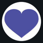 Sticker Rond Royal Blue Heart<br><div class="desc">Cet autocollant rond classique présente un coeur bleu roi. Cliquez sur "Personnaliser" pour redimensionner/repositionner l'image cardiaque, modifier la couleur de l'arrière - plan et/ou ajouter du texte. Sélectionnez le style de police, la taille et la couleur. L'autocollant de coeur bleu royal fonctionne bien comme un complément festif aux bouteilles de...</div>