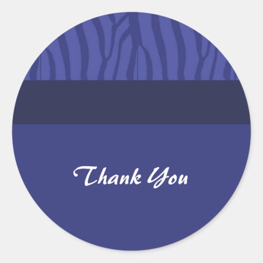 Sticker Rond Royal Blue Merci (Devant)