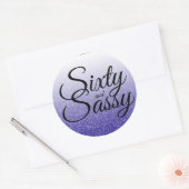 Sticker Rond Royal Blue Parties scintillant Ombre 60 Sassy 60e  (Enveloppe)