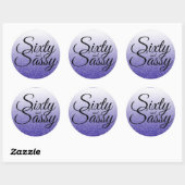 Sticker Rond Royal Blue Parties scintillant Ombre 60 Sassy 60e  (Feuille)