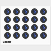 Sticker Rond Royal Blue Sagittarius (Feuille)
