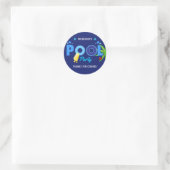 Sticker Rond Royal Blue Summer Pool fête d'anniversaire (Sac)