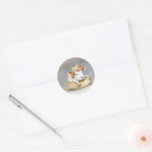 Sticker Rond Royal Cow Dreaming on Cheese Throne                (Enveloppe)