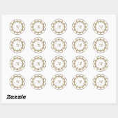 Sticker Rond Royal Fleur De Lis Monogramme (Feuille)