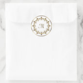 Sticker Rond Royal Fleur De Lis Monogramme (Sac)