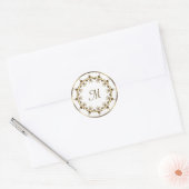 Sticker Rond Royal Fleur De Lis Monogramme (Enveloppe)