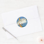 Sticker Rond Royal Mail "Atlantis Cruises" (Enveloppe)