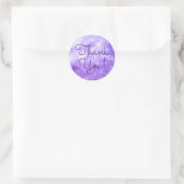 Sticker Rond Royal Purple and White Stars Merci céleste (Sac)