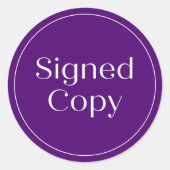 Sticker Rond Royal Purple | Copie Signée simple Comique de roma (Devant)