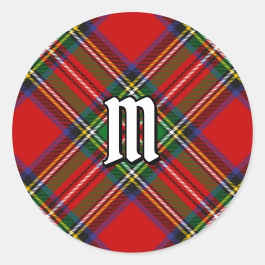 Sticker Rond Royal Stewart Tartan (Devant)