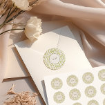 Sticker Rond Royal Victorian Élégant Mariage Floral<br><div class="desc">Revenez dans le temps avec nos Stickers de Mariage Royal Victorien. Conçu avec une attention méticuleuse à la végétation complexe, aux fleurs et aux motifs caractéristiques de l'époque victorienne, cet autocollant vous permet de personnaliser vos initiales. Pendant l'époque victorienne, les mariages n'étaient pas seulement des cérémonies, mais des spectacles grandioses...</div>