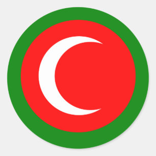 Sticker Rond Royaume du drapeau du Kurdistan (1922-1924, 1925)