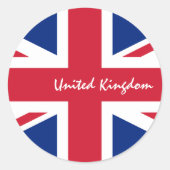 Sticker Rond Royaume-Uni et drapeau britannique patriotes / spo (Devant)