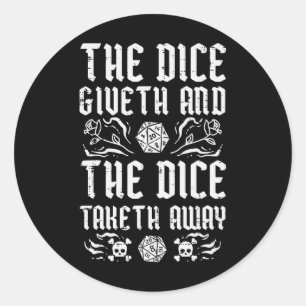 Sticker Rond Rpg Donne Prend Drôle Gamer Hommes Garçons Enfants