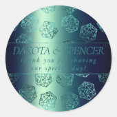 Sticker Rond RPG Luxe | Gamer Tabletop Imaginaire turquoise per (Devant)