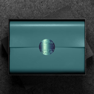 Sticker Rond RPG Luxe Gamer Tabletop Imaginaire turquoise per