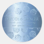 Sticker Rond RPG Luxe | Imaginaire bleu Tabletop Gamer personna (Devant)