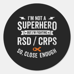 Sticker Rond RSD CRPS Guerrier Survivant Sensibilisation Soutie