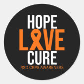 Sticker Rond Rsd Crps Sensibilisation Espérance Amour Cure Figh (Devant)