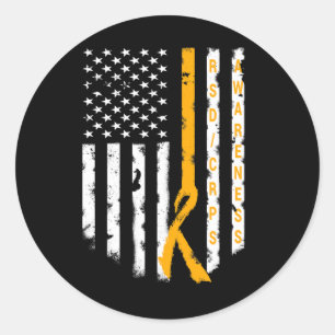 Sticker Rond RSD RCPS Sensibilisation American Flag Support Top