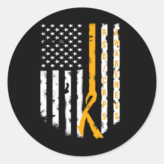 Sticker Rond RSD RCPS Sensibilisation American Flag Support Top (Devant)