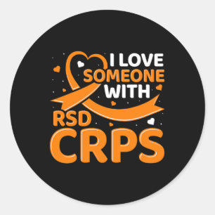 Sticker Rond RSDCRPS Complexe de ruban orange Syndro de la doul