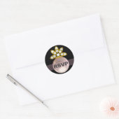 Sticker Rond RSVP Perle rose (Enveloppe)