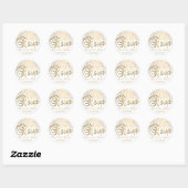 Sticker Rond RSVP | Points Gold Confetti | Personnaliser (Feuille)