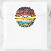 Sticker Rond Ruanda Ruandisch Deutsch Deutschland Baum Wurzel (Sac)