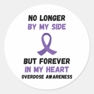 Sticker Rond Rub ruban violet de sensibilisation au surdosage J