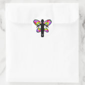 Sticker Rond Ruban autistique papillon (Sac)