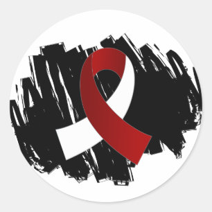 Sticker Rond Ruban blanc de Bourgogne de Cancer principal de