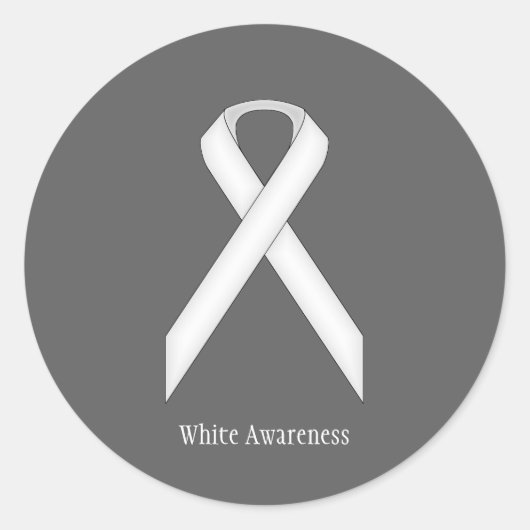 Sticker Rond Ruban blanc standard par Kenneth Yoncich (Devant)