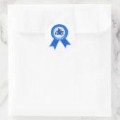 Sticker Rond Ruban bleu de premier endroit (Sac)