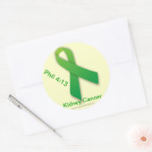 Sticker Rond Ruban cancer du rein (Enveloppe)