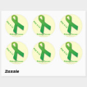 Sticker Rond Ruban cancer du rein (Feuille)