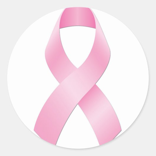 Sticker Rond Ruban Cancer du sein (Devant)