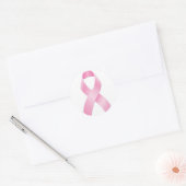 Sticker Rond Ruban Cancer du sein (Enveloppe)
