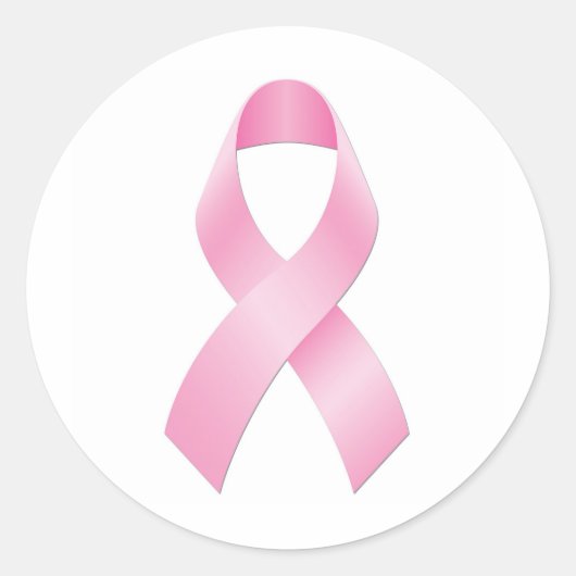 Sticker Rond Ruban Cancer du sein (Devant)