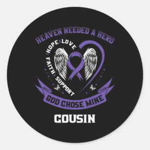 Sticker Rond Ruban Cousin H