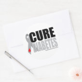 Sticker Rond Ruban Cure Diabète (Enveloppe)
