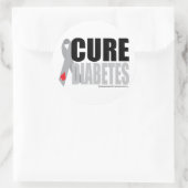 Sticker Rond Ruban Cure Diabète (Sac)