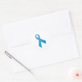 Sticker Rond ruban de conscience bleu clair (Enveloppe)